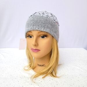 Knit Sequins Embellished Hat & Scarf Set